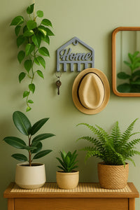 Dekoratif Açılır Kapanır Anahtar Askı Home Detay 15 X 15 Cm