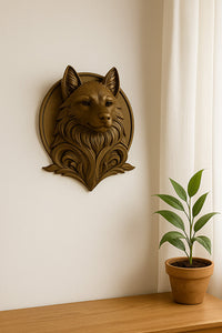 Dekoratif Bozkurt Gold Hediyelik Ofis Ev Dekoru 20 Cm