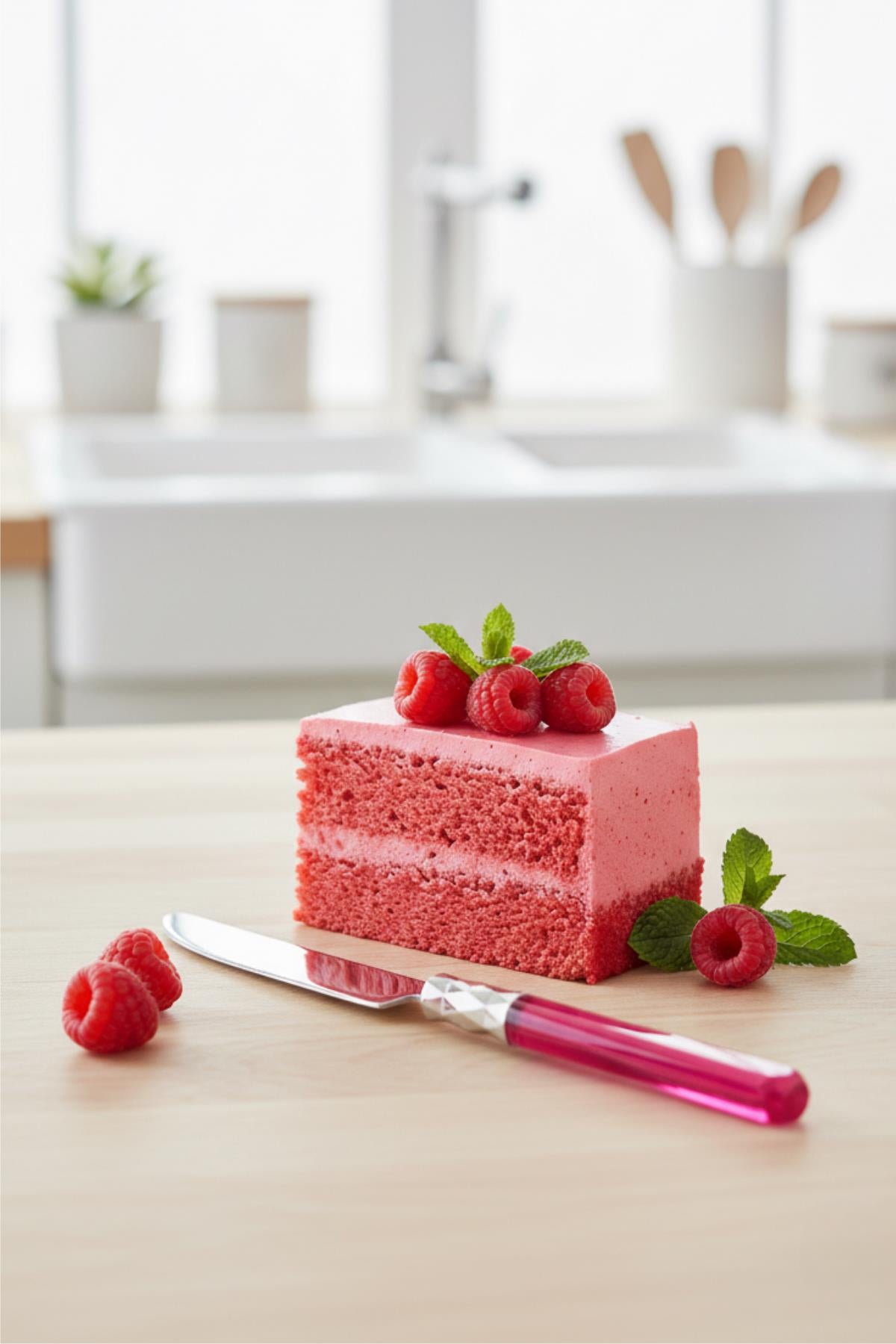 6’lı Paslanmaz Çelik Pembe Tatlı Bıçağı Seti