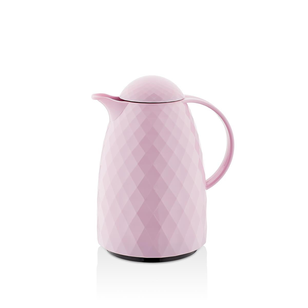 1 Lt Akrilik Soft Pembe Çay Termosu 12 Saat Sıcak 24 Saat Soğuk