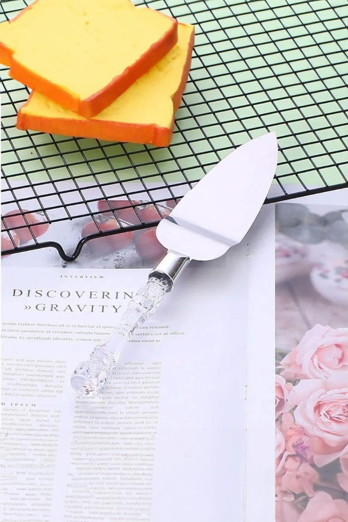 2’li Paslanmaz Çelik Pasta Servis Seti Spatula Bıçak Seti