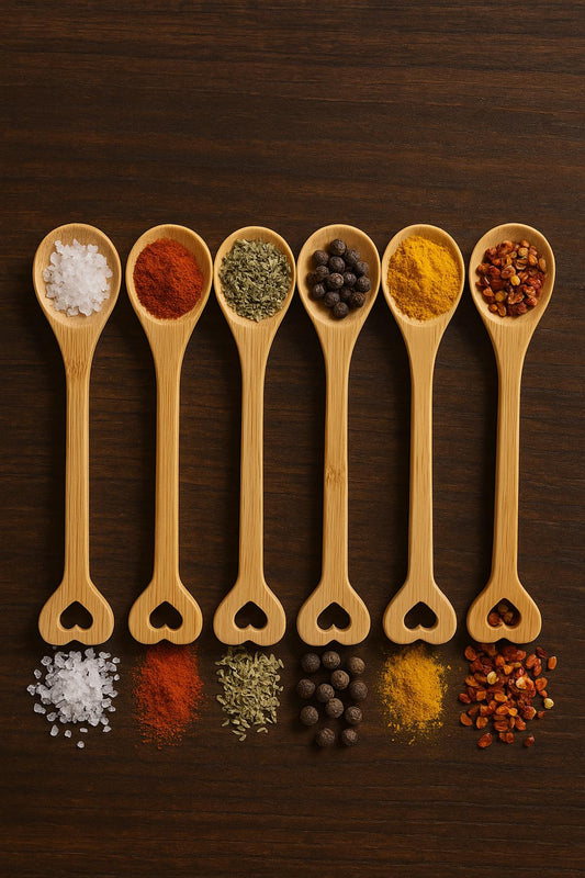 Ahşap Baharat Kaşığı Seti 6’lı 15 cm