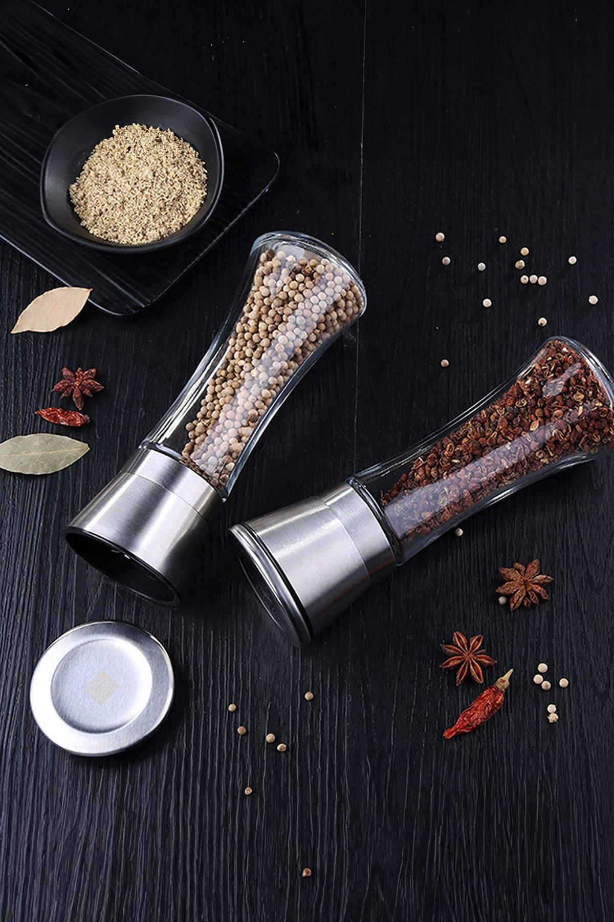 Cam Metal Kapaklı Baharat Öğütücü 250 ml