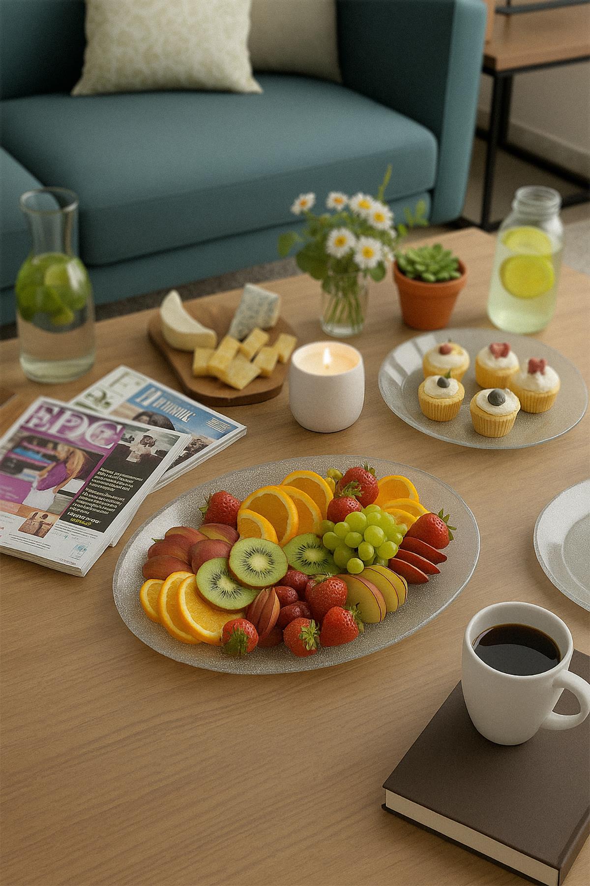 Silver Simli Büyük Kayık Tabak Sunum & Servis Tabağı - 26,5 x 39,5 cm