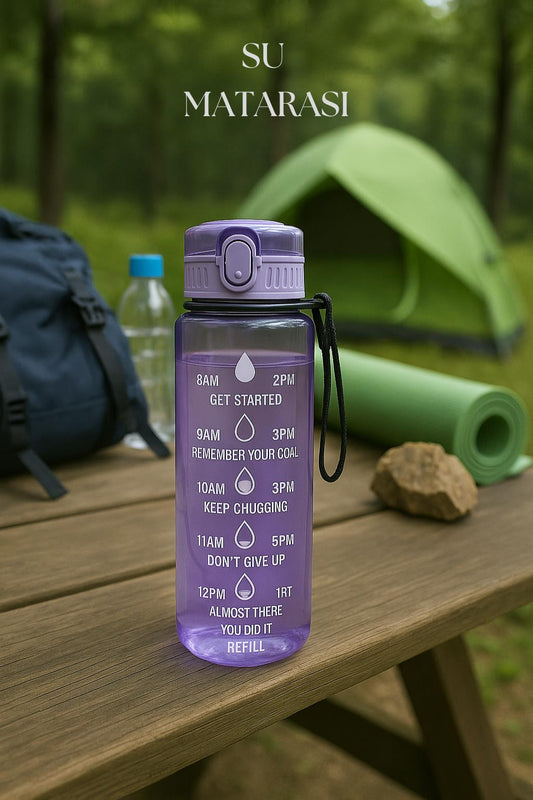 Suluk & Su Şişesi & Sporcu Matara Mor 1000 ml