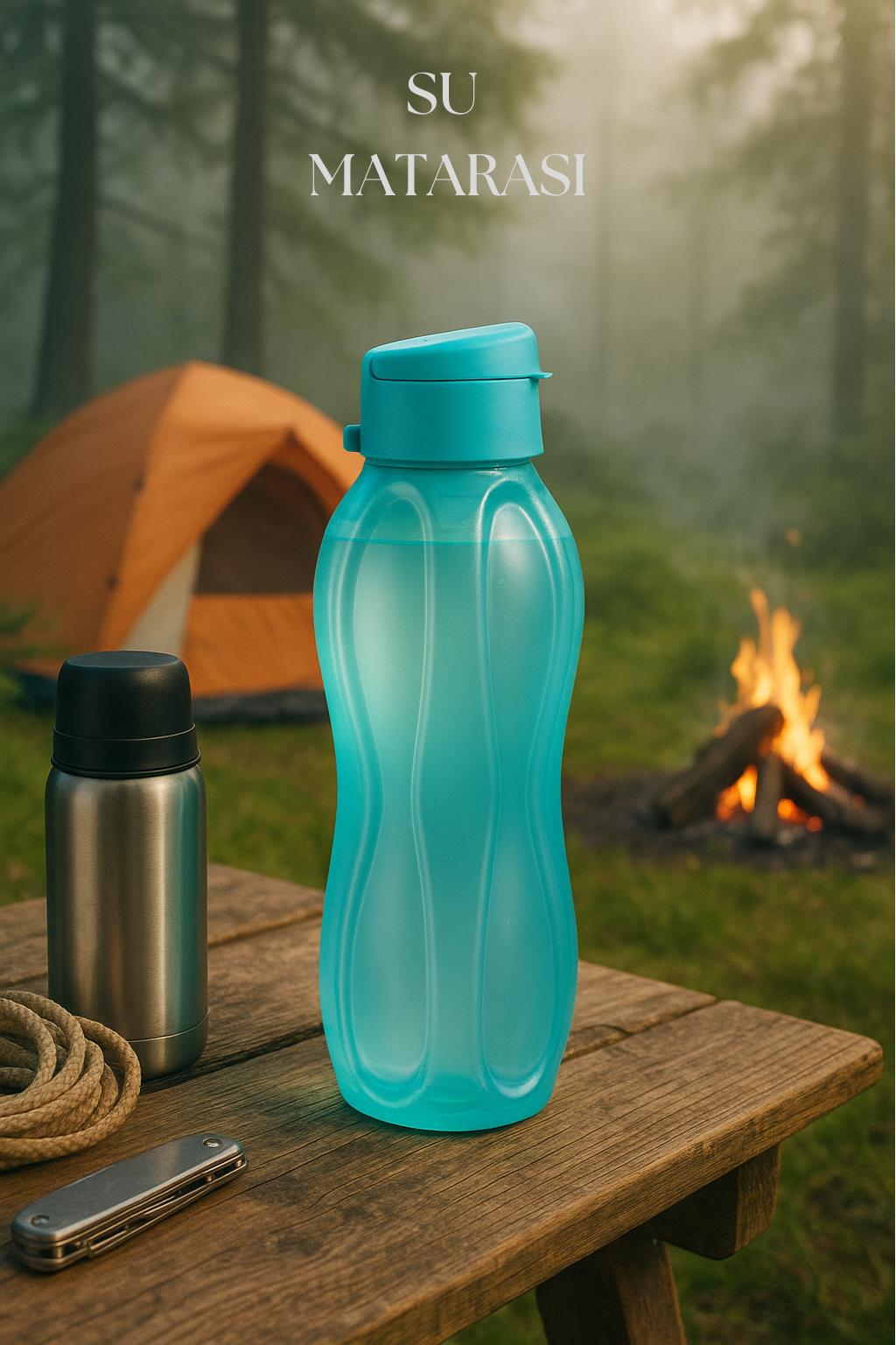 Suluk & Su Şişesi & Sporcu Matara Turkuaz 1 lt