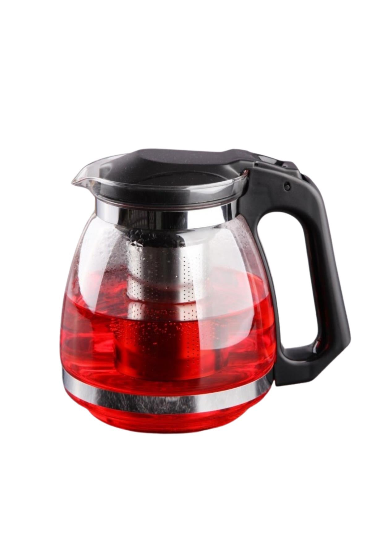 Cam Demlik 1500 ml Çelik Süzgeçli