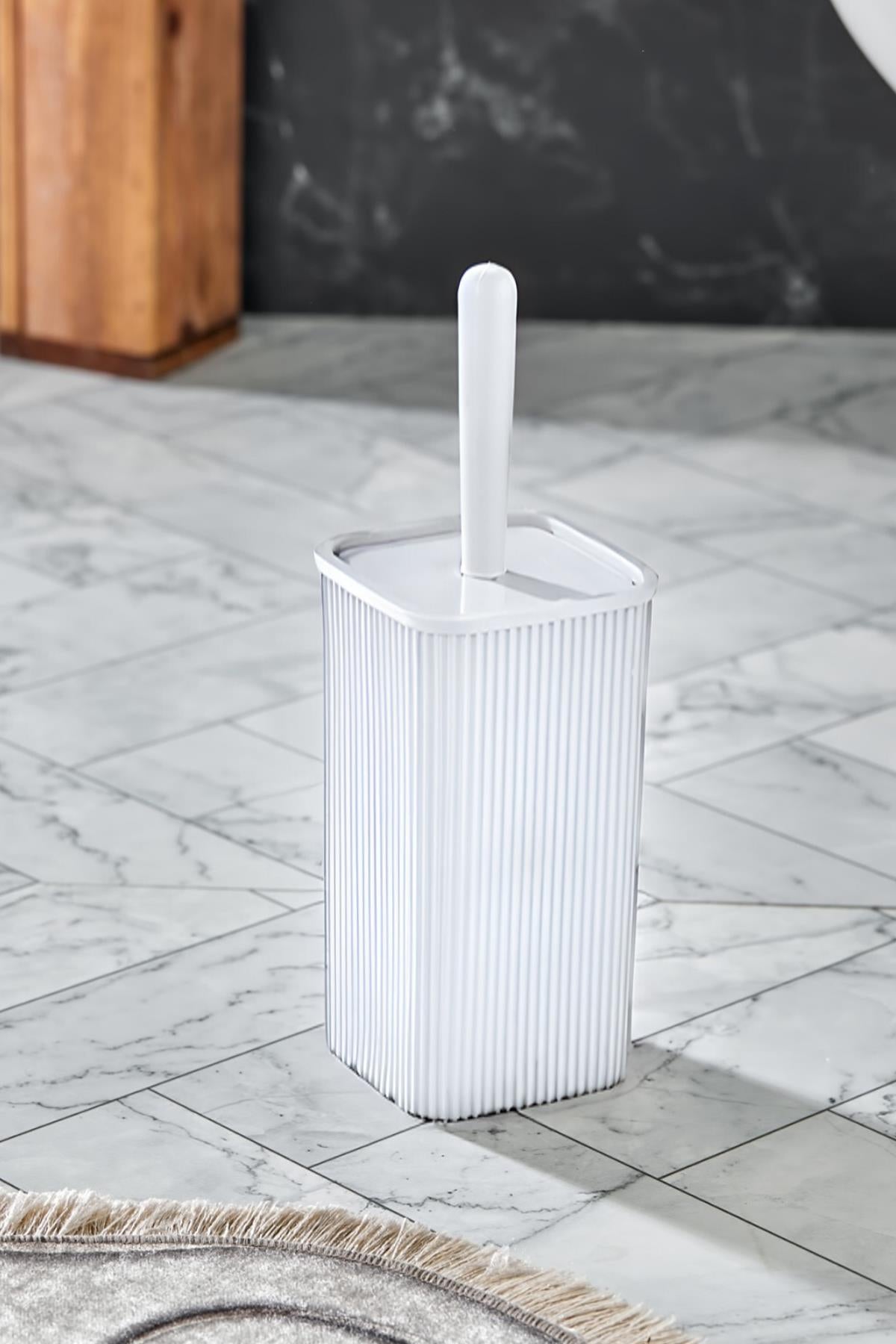 WC Fırçası & Tuvalet Fırçası Beyaz 2 Parça